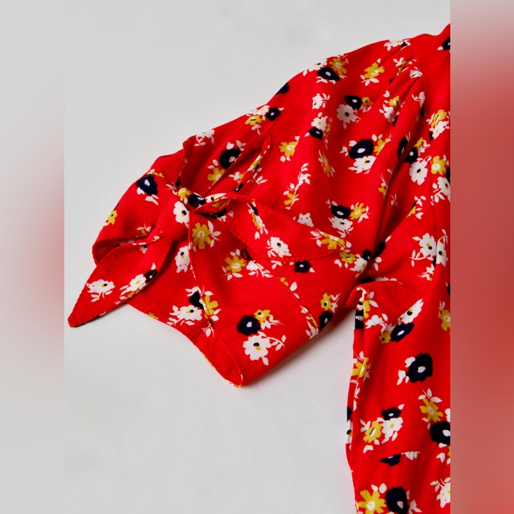 Faithfull The Brand Daphne Floral Short Sleeve Mini Dress - Picture 6 of 16